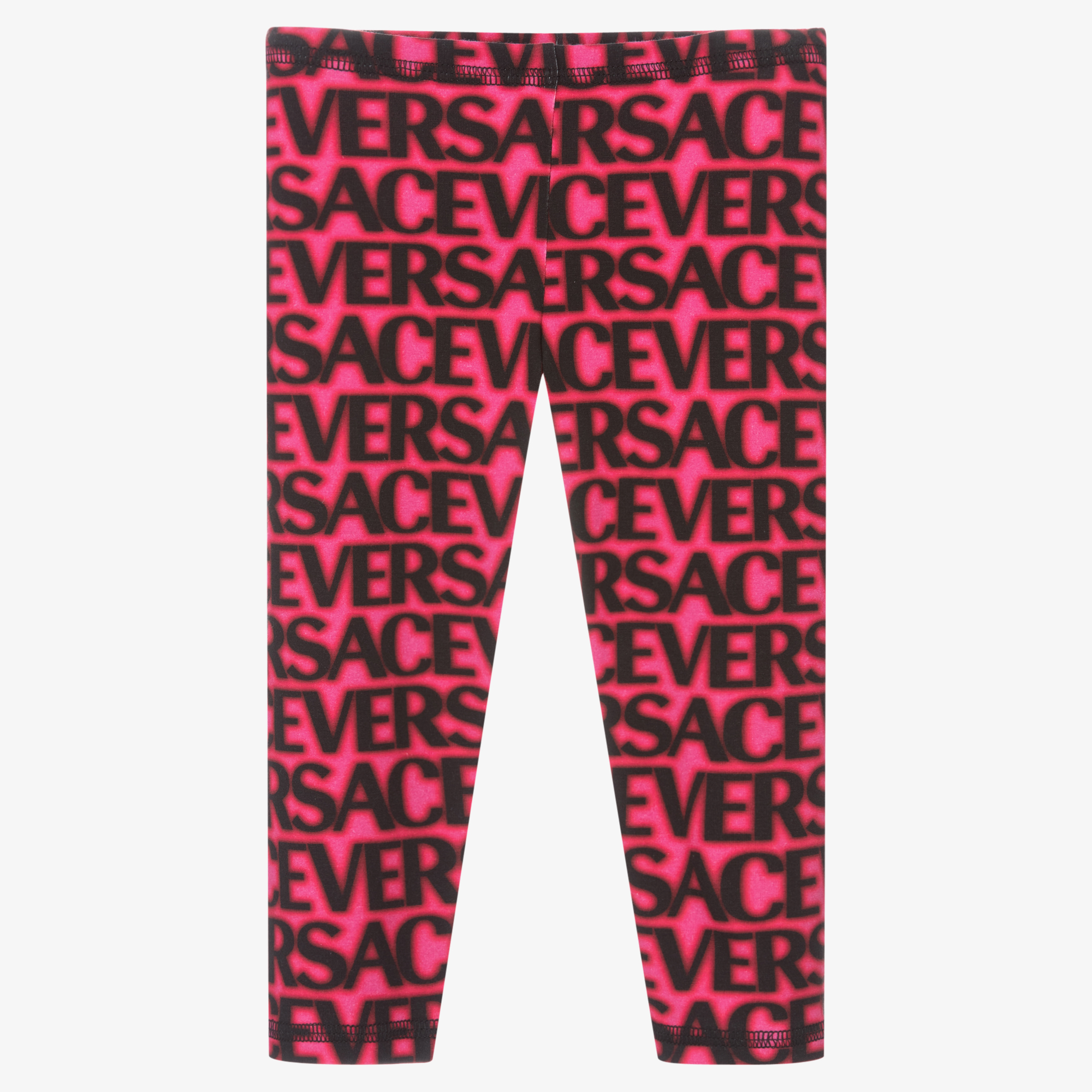 Versace - Girls Pink Cotton Logo Leggings