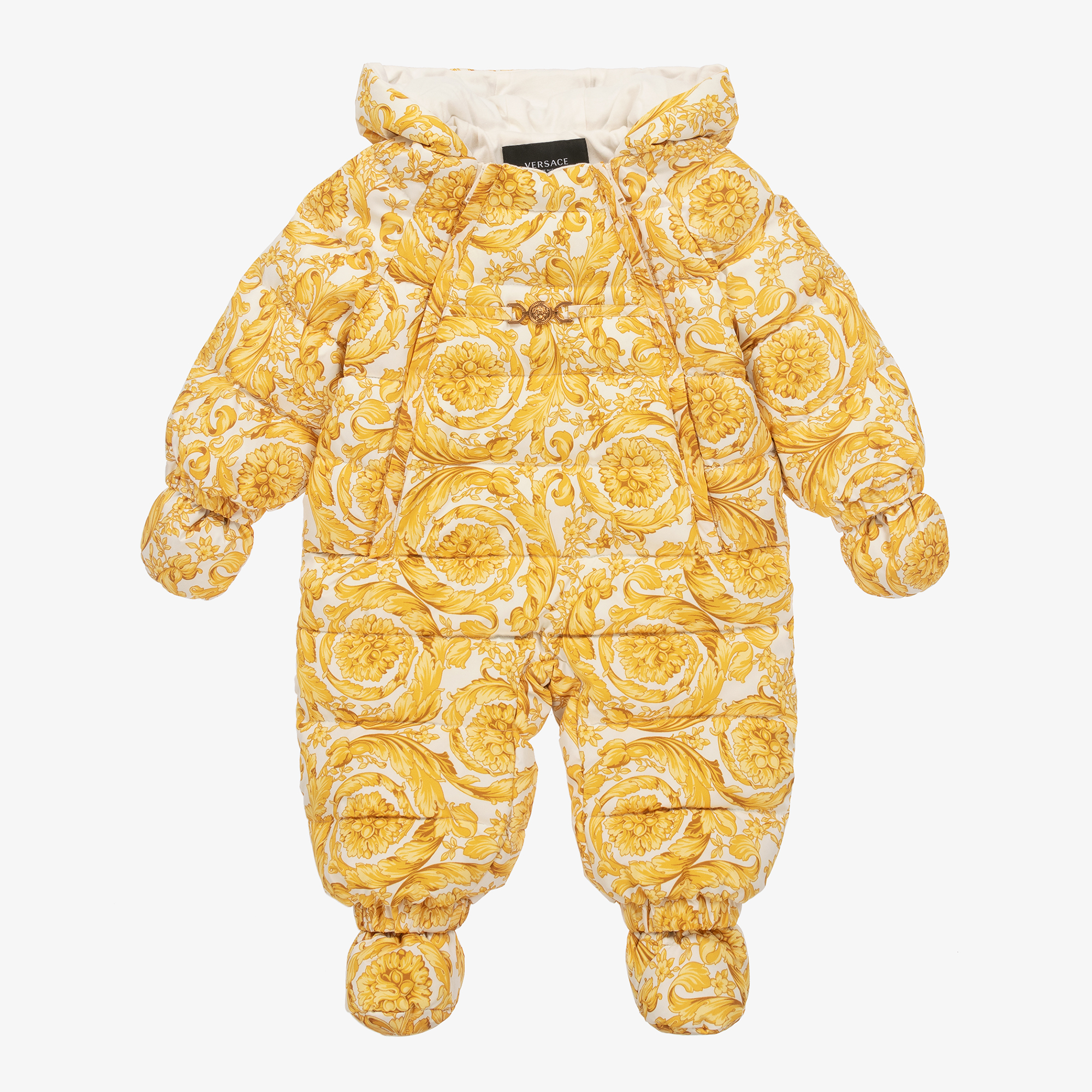 Versace - Ivory & Gold Barocco Baby Snowsuit | Childrensalon Outlet