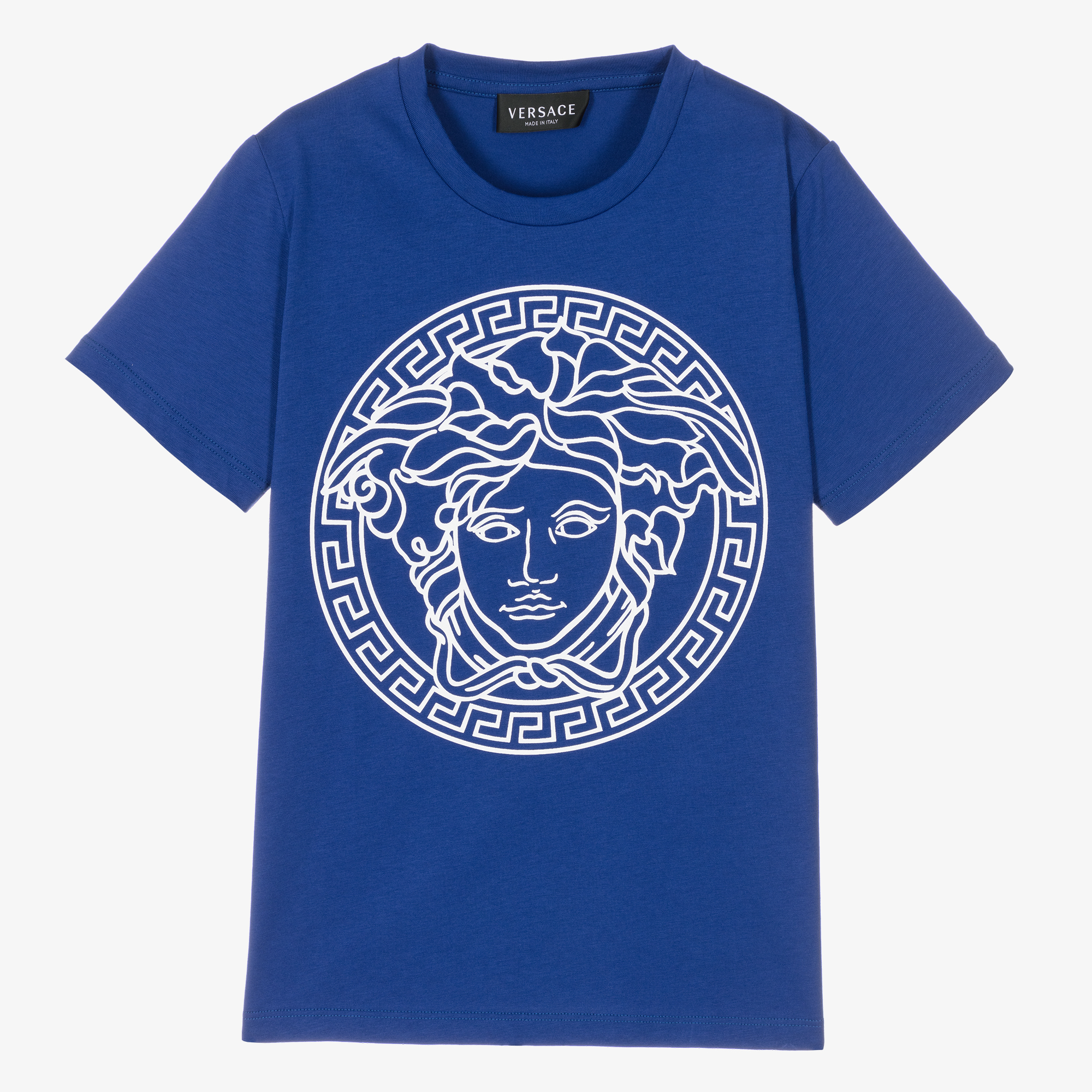 VERSACE◆Medusa◆コットン ジャージーTシャツ VERSACE コットンジャージー Tシャツ プリント入り | THE OUTNET