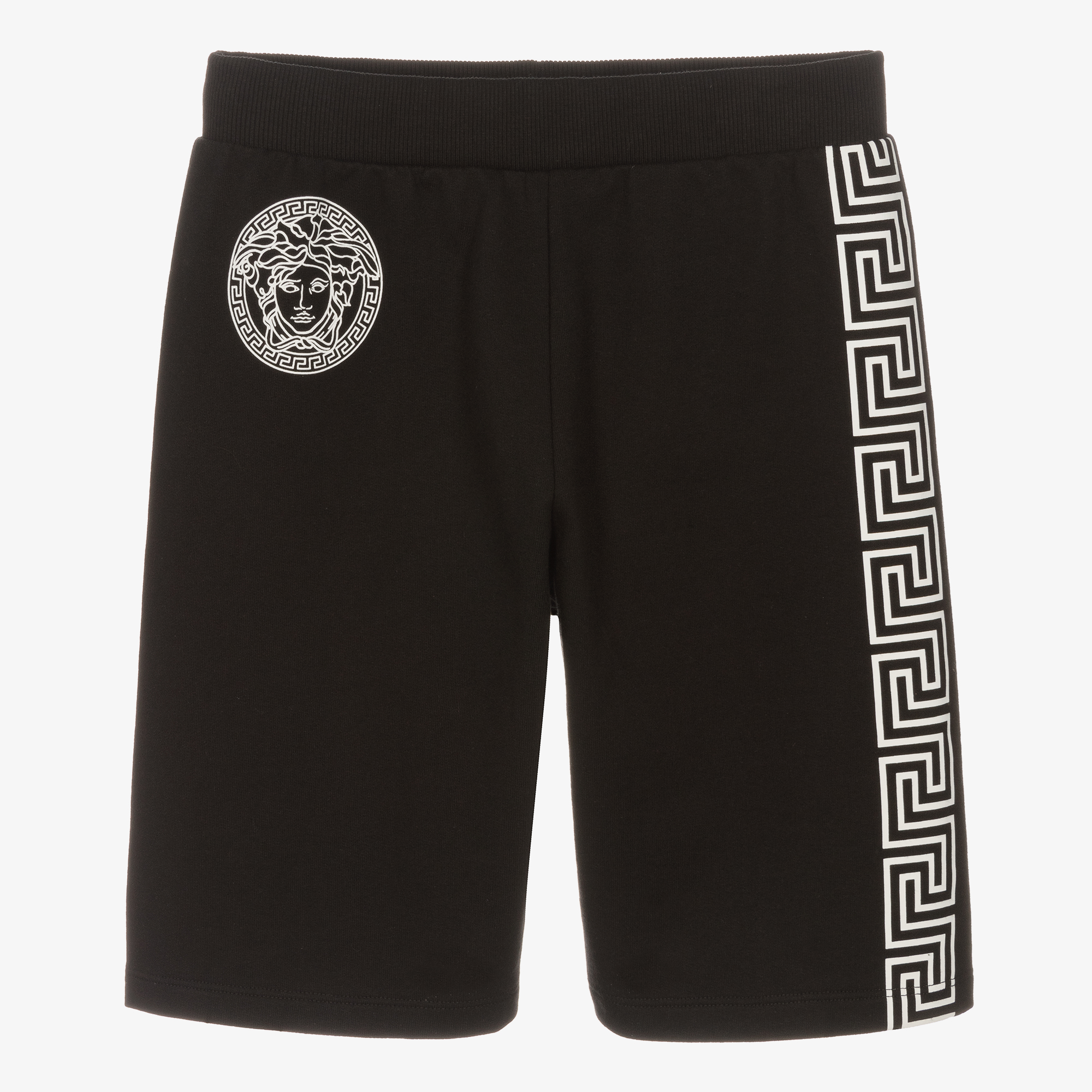 【送料&関税込】Versace Black Virgin Wool Blend Shorts Short Versace Black size 52 IT in Synthetic - 41062981