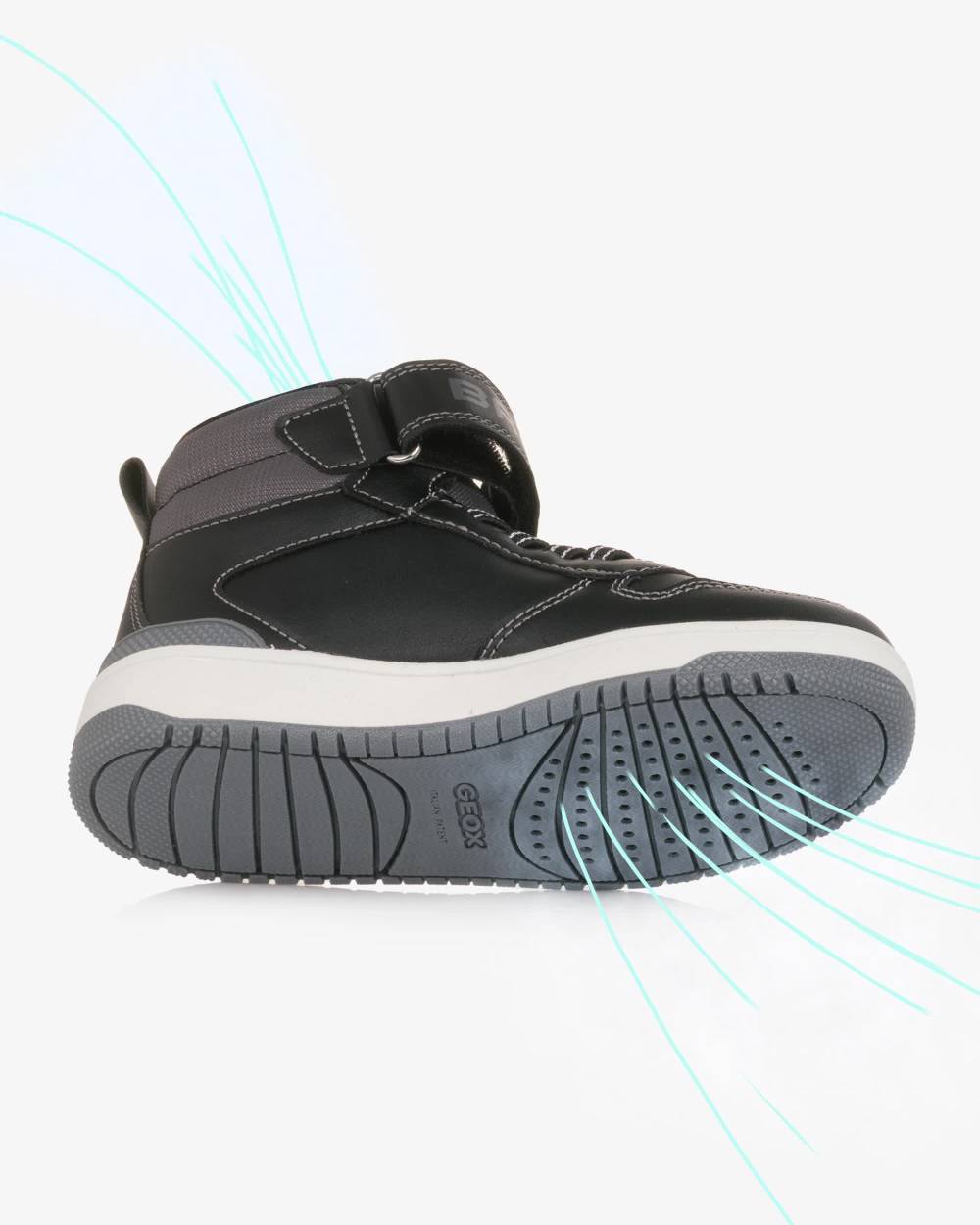 Geox - Boys Black Faux Leather Batman Hi-Top Trainers | Childrensalon ...