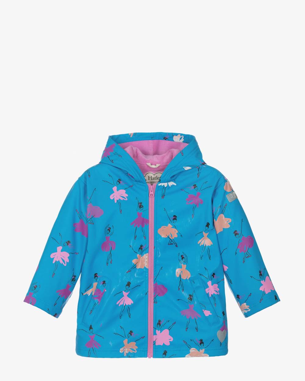 Hatley - Girls Blue Ballerina Colour Change Splash Coat with Hood ...