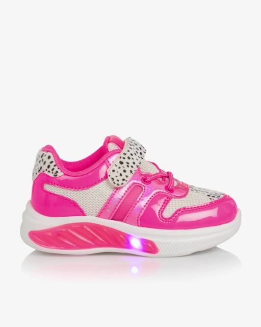 Billieblush-Girls Neon Pink Mesh Light-Up Trainers | Childrensalon Outlet