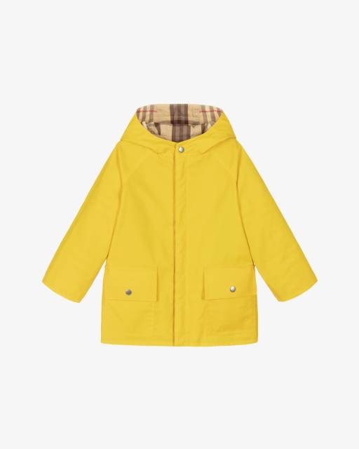 Burberry-Boys Marigold Dual-Sided Check Coat | Childrensalon Outlet