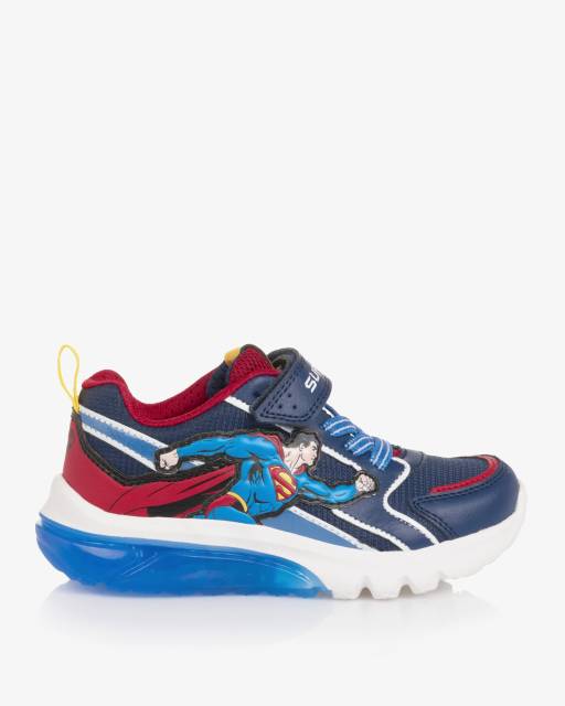 Geox-Boys Blue Superman Light-Up Trainers | Childrensalon Outlet