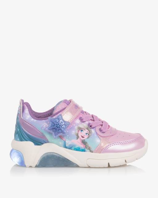 Geox-Girls Pink & Blue Disney Light-Up Trainers | Childrensalon Outlet