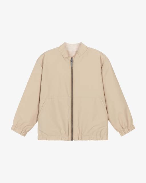 Mayoral-Beige Linen Reversible Short Jacket | Childrensalon Outlet