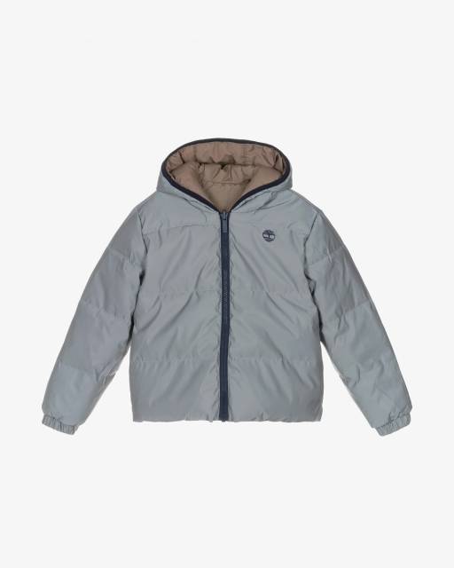 Timberland-Двухцветная бежевая куртка-пуховик для мальчиков | Childrensalon Outlet
