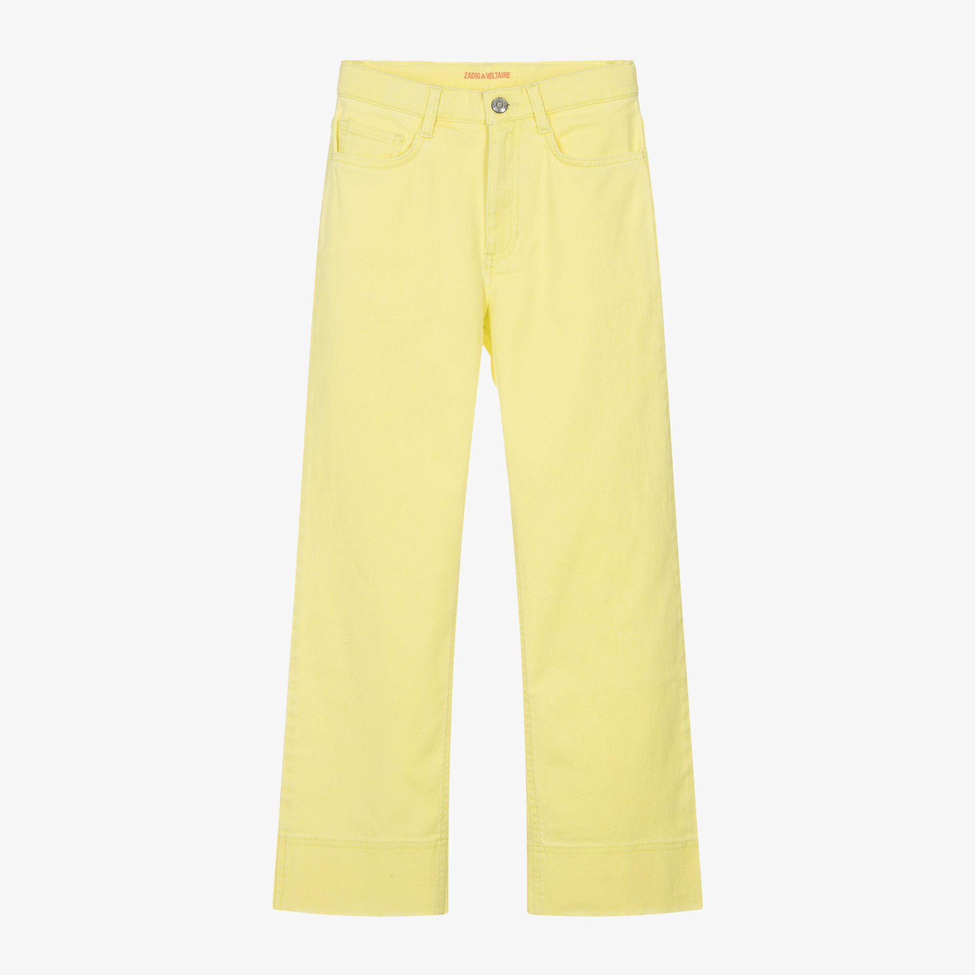 Zadig&Voltaire - Girls Yellow Denim High-Waisted Jeans