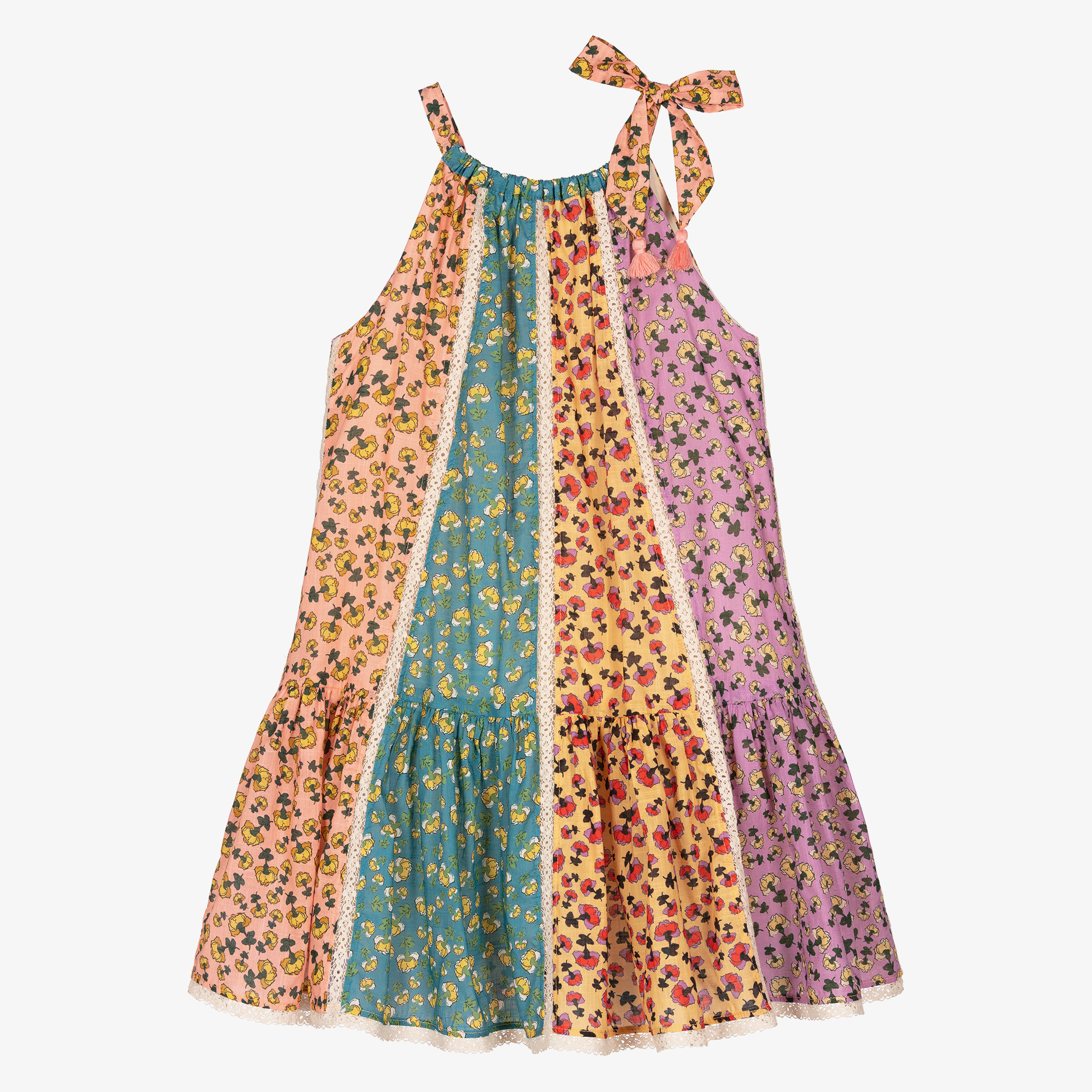 Zimmermann Girls Floral Halter Neck Dress